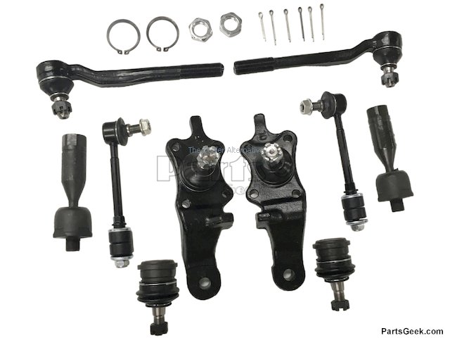 Front Ball Joint Tie Rod Sway Bar Link Suspension Kit (10 Piece) - 1996-2002 Toyota 4Runner - Replacement 7919-02502526