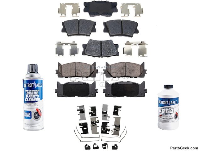 Brake Pad Set - 2007-2017 Toyota Camry - Detroit Axle 18958-02242252