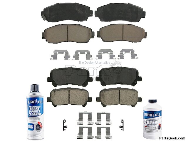Brake Pad Set - 2011-2017 Honda Odyssey - Detroit Axle 96884-02630673