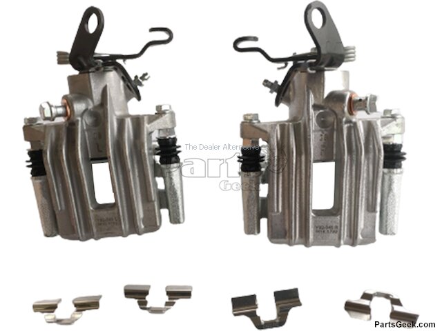 Rear Brake Caliper Set of 2 - 2012-2018 Volkswagen Jetta S (with Metal Piston) - Replacement 118768-02041893