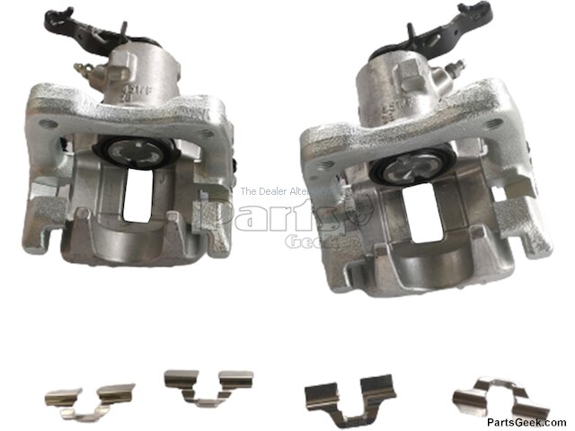 Rear Brake Caliper Set of 2 - 2012-2018 Volkswagen Jetta S (with Metal Piston) - Replacement 118768-02041893