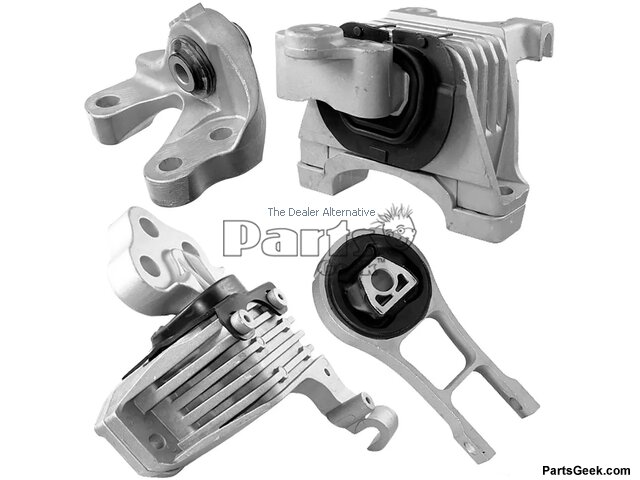 Engine Motor Mount and Automatic Transmission Mount Kit - 4-Piece - 2014-2022 Jeep Cherokee 3.2L V6 Automatic Transmission - Replacement 127768-03145016