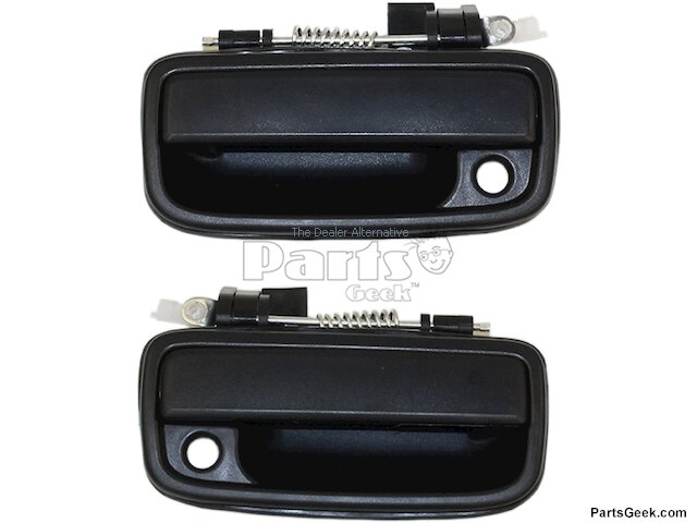 Front Outer Door Handle Set of 2 - Paint-to-Match - Black - 1995-2004 Toyota Tacoma - Replacement 8215-02334882