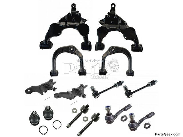 Front Control Arm Ball Joint Tie Rod End and Sway Bar Link Kit - 14-Piece - 2000-2002 Toyota Tundra - TRQ 8199-02157944