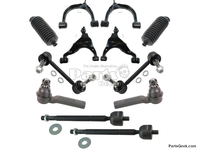 Front Control Arm Ball Joint Tie Rod End and Sway Bar Link Steering Rack Kit - 12-Piece - 2005-2015 Toyota Tacoma - TRQ 18535-02197763