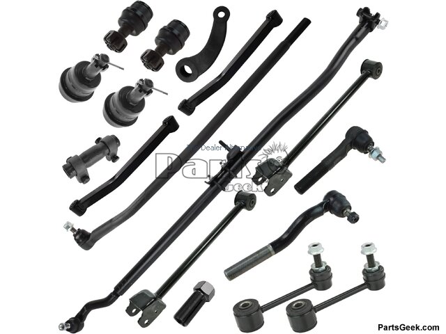Front Control Arm Ball Joint Tie Rod and Sway Bar Link Kit 17 Piece - 2007-2017 Jeep Wrangler 4WD - TRQ 19132-03114536