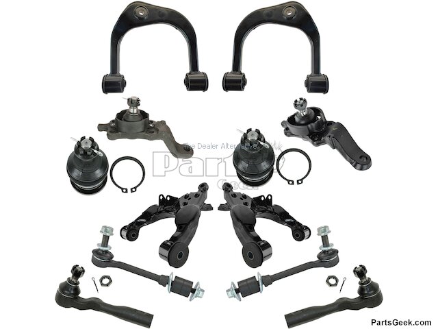 Front Control Arm Ball Joint Tie Rod End and Sway Bar Link Kit - 12-Piece - 2004-2006 Toyota Tundra - TRQ 18027-02312032