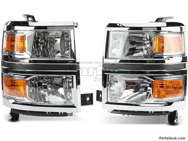 Front Driver & Passenger Headlight Assembly Set - 2014-2015 Chevrolet Silverado 1500 - Autopart Premium 125149-03526440