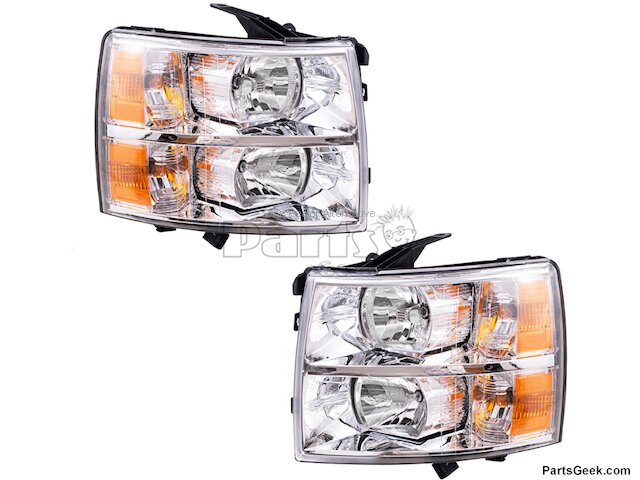 Headlight Assembly Set - 2007-2013 Chevrolet Silverado 1500 - Brock 19009-07317092