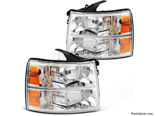 Front Headlight Set - 2007-2014 Chevrolet Silverado 2500 HD - Eagle Eyes 19010-06508369