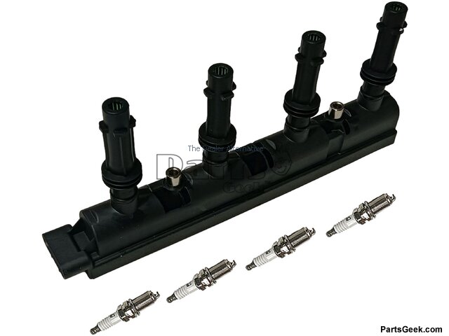 Ignition Coil Pack and Iridium Spark Plug Kit - 5-Piece - 2013-2021 Buick Encore 1.4L 4-Cylinder LUV - Replacement 127968-03519567