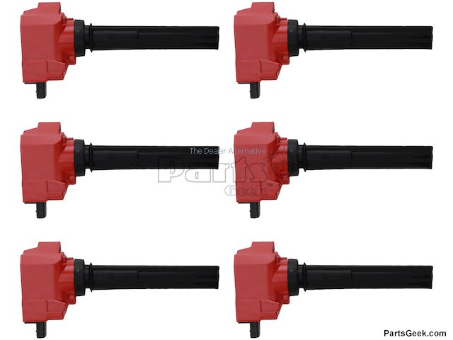Ignition Coil Kit - 6-Piece - Red - 2018-2023 Ford F-150 2.7L V6 - TRQ 143575-02655409