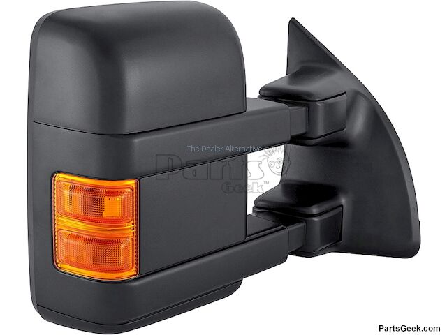 Right Passenger Side Power Mirror - Textured - with Ambient Air Temperature Sensor, Heated Glass, Heated Spot Glass, Turn Signal, and Clearance Lamp - 2011-2016 Ford F-250 Super Duty - Action Crash 96694-04054030