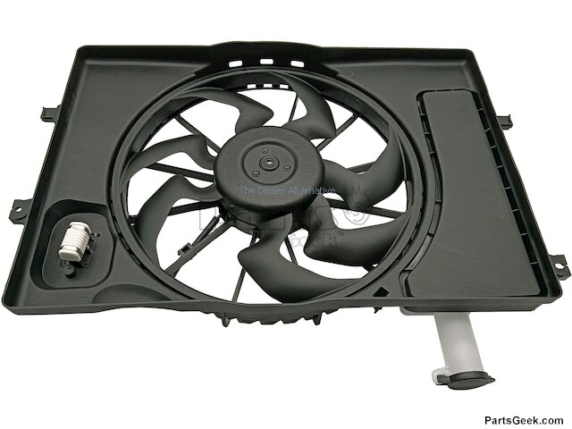 Radiator Fan Assembly - Single Fan - 2016-2018 Hyundai Elantra 2.0L 4-Cylinder - Replacement 136702-02996124