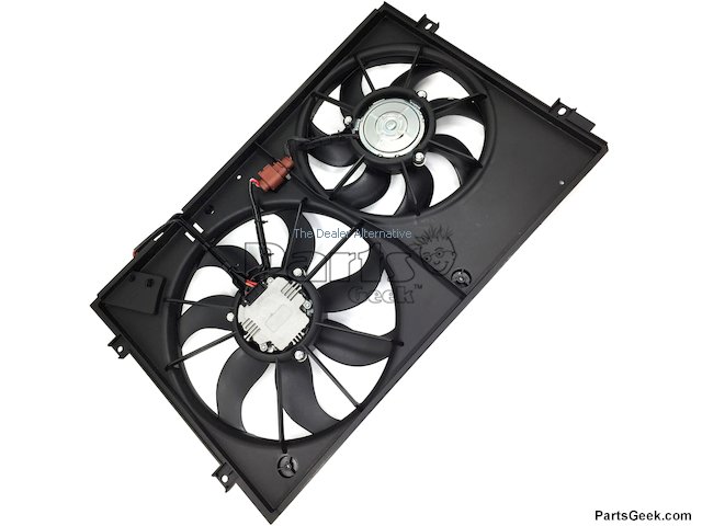 Dual Radiator Fan Assembly - 2005-2014 Volkswagen Jetta Sedan 2.5L 5-Cylinder GAS - Replacement 18277-02766703
