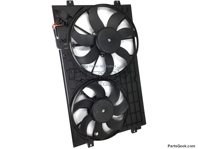 Dual Radiator Fan Assembly - 2005-2014 Volkswagen Jetta Sedan 2.5L 5-Cylinder GAS - Replacement 18277-02766703