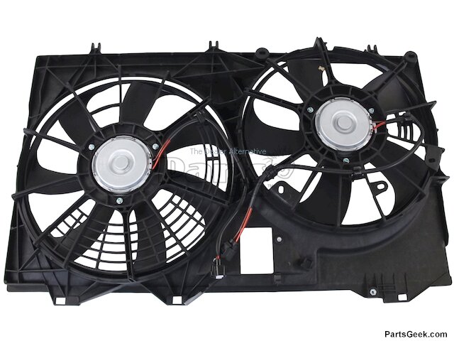 Dual Radiator and Condenser Fan Assembly - 2017-2020 Toyota Sienna Mini Passenger Van 3.5L V6 - Replacement 140824-02513925