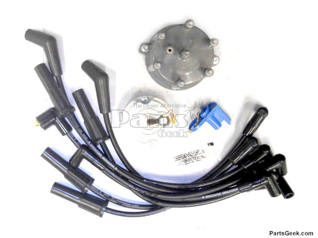 Ignition Tune-Up Kit - 1984-1996 Ford F150 4.9L 6-Cylinder (with Tall Distributor Cap) - United Automotive 5287-07435000