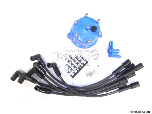 Ignition Tune-Up Kit - OE Spark Plug Wire Set, Cap and Rotor - 1987-1990 Jeep Cherokee 4.0L 6-Cylinder - United Automotive 2222-07396751
