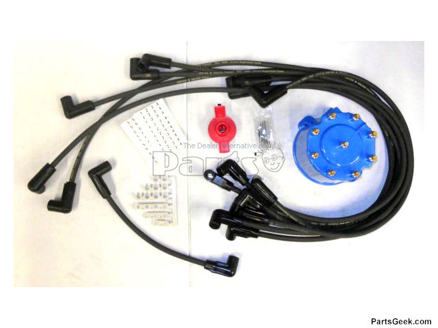 Ignition Tune-Up Kit - Spark Plug Wires, Distributor Cap and Rotor - 1988-1993 Chevrolet C1500 V8 - United Automotive 3009-07513706