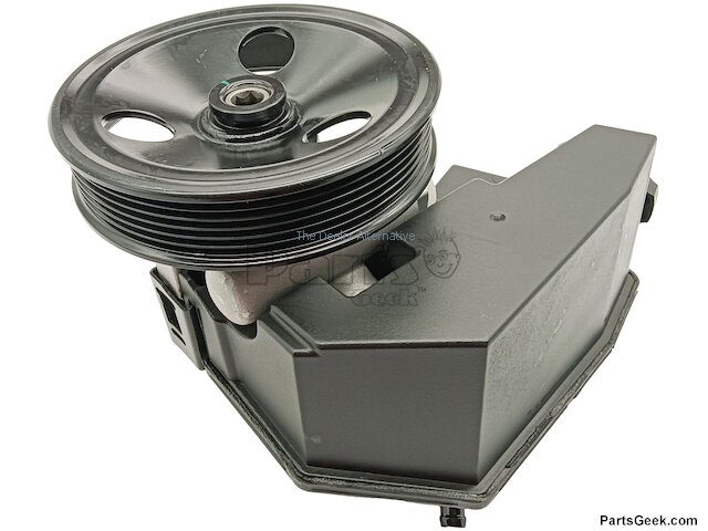 Power Steering Pump with Pulley and Reservoir - with Cap - 1997-2001 Jeep Cherokee 4.0L 6-Cylinder - Replacement 2236-03165356