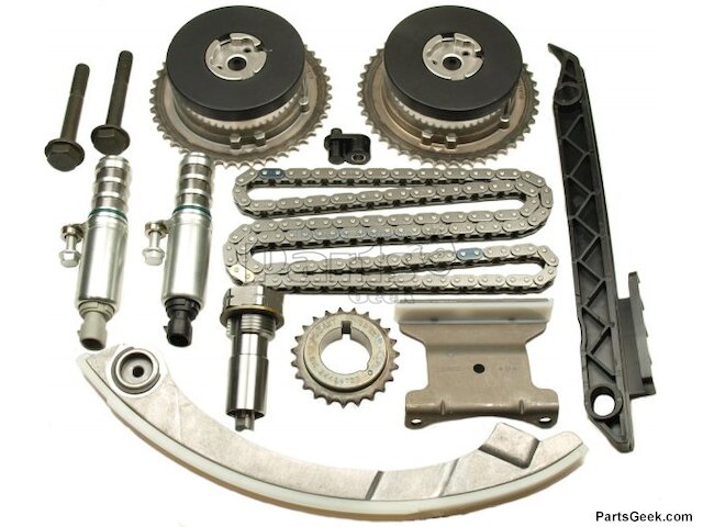Front Timing Chain Kit with VVT Sprockets and VVT Solenoids - 2011-2017 Chevrolet Equinox 2.4L 4-Cylinder - Cloyes 96735-07597020