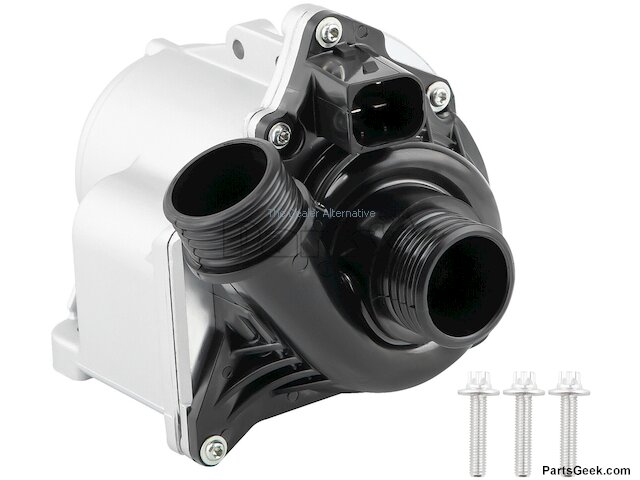 Electric Water Pump with Bolts - 2007-2013 BMW 335i 3.0L 6-Cylinder Gas (with Square 4-Pin Connector) - Replacement 19126-02240085