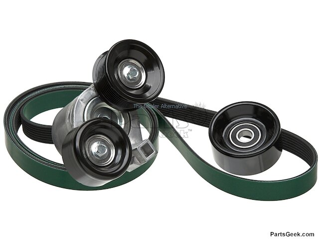 Serpentine Belt Drive Component Kit - 1999-2003 Ford F-350 Super Duty 7.3L V8 Turbo Diesel (Models with Single Alternator and Cold Weather Package Only) - Gates 5365-06028009