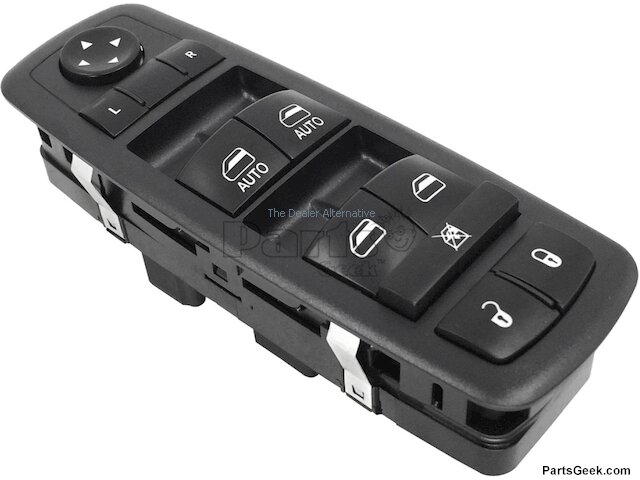 Front Left Driver Side Master Power Window Switch - 10-Button - with One Touch Up and Down - 2013-2015 Ram 1500 - Replacement 119830-02980069