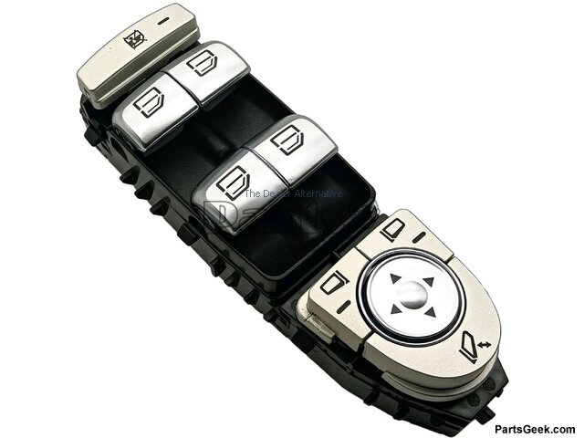 Front Left Driver Side Window Switch - 2016-2023 Mercedes-Benz GLC300 Sport Utility Coupe (Quadruple Black; with Electrically Folding Mirrors; Code 500) - DriveBolt 137669-03502145